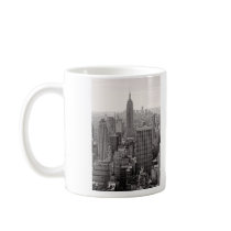 NY City Skyline Empire State Building, WTC BW Mug