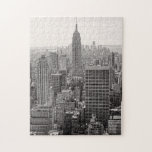 NY City Skyline Empire State Building, WTC BW Puzzle