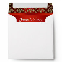 NY City Skyline ER BW Damask Fancy Envelope