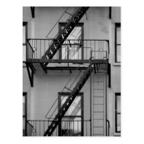 NY fire escape postcards