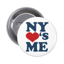 NY Loves Me Pinback Button