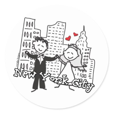 NY Wedding Sticker