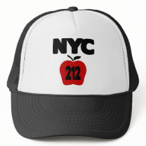 NYC 212 Inside of Big Apple, 2 Color Mesh Hats
