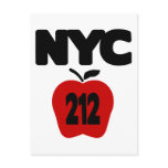 NYC 212 Inside of Big Apple, 2 Color Postcards
