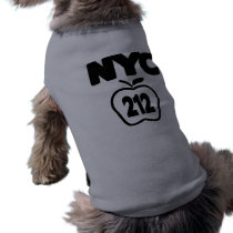 NYC 212 Inside of Big Apple Outline, 1 Color pet clothing