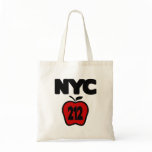 NYC 212 Inside of Big Apple With Outline, 2 Color bags