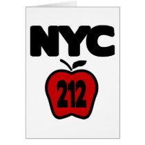 NYC 212 Inside of Big Apple With Outline, 2 Color cards by birdy27 NYC 212 Inside of Big Apple With Outline, 2 Color cards