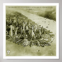 NYC, as designed by Howard Roark Print