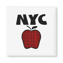NYC - Big Apple With All 5 Boroughs Magnets