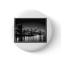NYC black and white Pinback Button