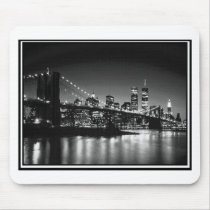NYC black and white Mousepads