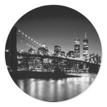 NYC black and white Sticker