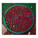 NYC Broadway Street Manhole Cover Art Print 