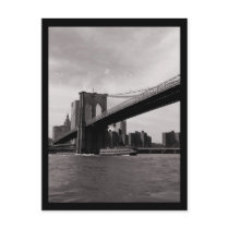 NYC Brooklyn Bridge B&W postcards