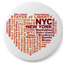 NYC button - size colossal