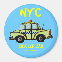 NYC, Checker cab cool magnet