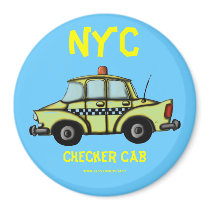 NYC, Checker Cab magnet by vitaliy NYC, Checker Cab magnet