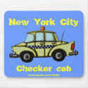 NYC checker cab mousepad design