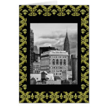 NYC: Chrysler Building, Back of Flatiron B&W 001