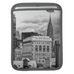 NYC: Chrysler Building, Back of Flatiron B&W 001 Sleeves For iPads