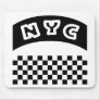 NYC Cutout With Taxi Checkerboard And Banner Mousepads