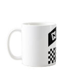 NYC Cutout With Taxi Checkerboard And Banner Mug