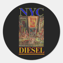 NYC DIESEL ROUND STICKERS