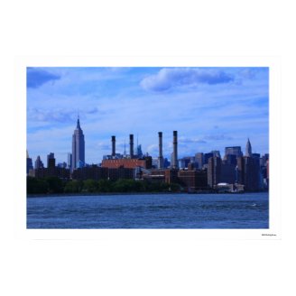 NYC East River Skyline: Skyscrapers & Smokestacks Posters
