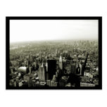 NYC Empire State View B&W Postcard