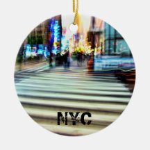 NYC Energy Abstract Christmas Tree Ornament