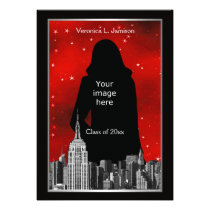NYC ESB Skyline Etched Photo Graduation Personalized Invitation