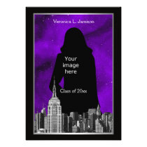 NYC ESB Skyline Etched Photo Graduation Custom Invitation