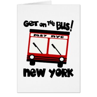 NYC, Get On The Bus With Red Hybrid Bus card