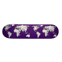 NYC in dark purple Skate Decks