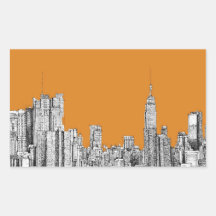 NYC In orange Stickers
