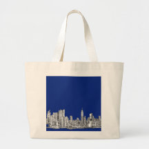 NYC ink royal blue Canvas Bag