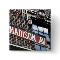 NYC Madison Ave Pinback Buttons