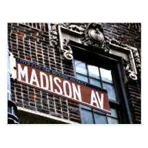 NYC Madison Ave Post Card