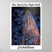 NYC Nightwalk CricketDiane WalkAbout Poster