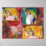 NYC Peter Max art style original Painting posters