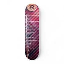 nyc R-Line Subway Stripped Skate Deck
