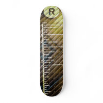 nyc R-Line Subway Stripped Skate Board Deck