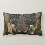 NYC Rockefeller Center Xmas Tree Falling Snow Pillows