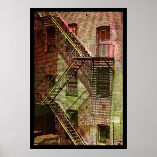 Nyc Shadaw wallz red Poster