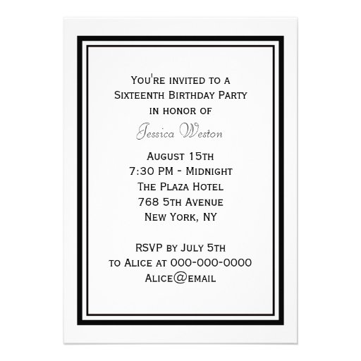 NYC Skyline Brooklyn Bridge #2 DIY Sweet 16 Invites