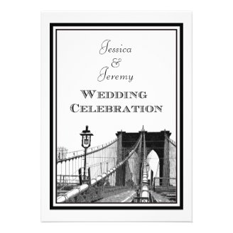 NYC Skyline Brooklyn Bridge #2 DIY Wedding Invite