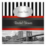 NYC Skyline Brooklyn Bridge, Boat Bridal Shower Personalized Invitations