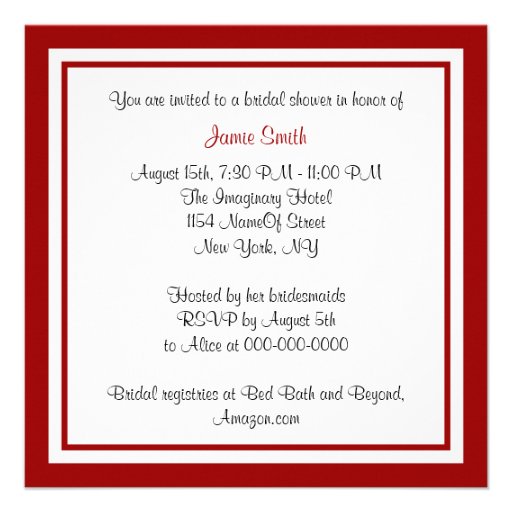 NYC Skyline Brooklyn Bridge, Boat Bridal Shower Personalized Invitations