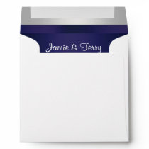 NYC Skyline BW 05 White Navy Blue Invite Suite Envelopes
