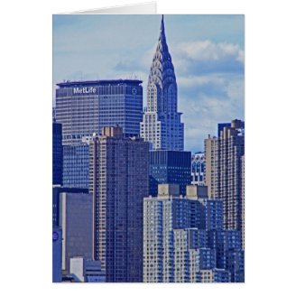 NYC Skyline: Chrysler Building, Met Life B1 Cards